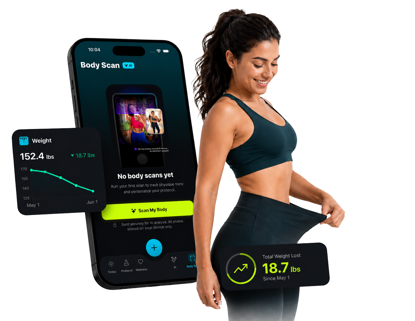 Peptides AI weight loss tracking screen