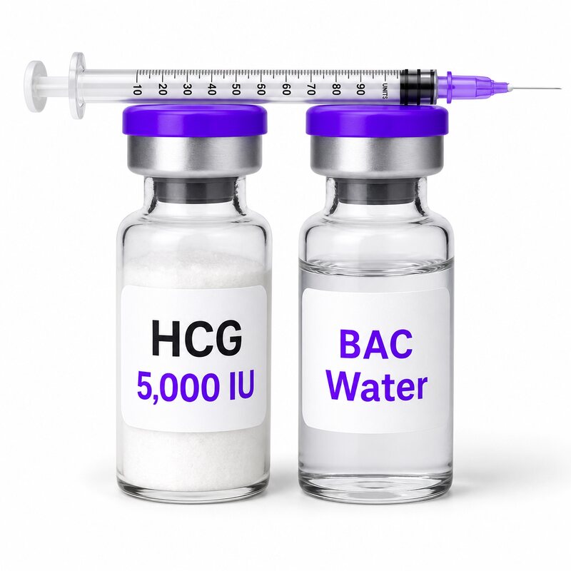 Entering HCG vial size and bacteriostatic water volume